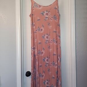 American Eagle Outfitters Peach Floral Maxi Dress